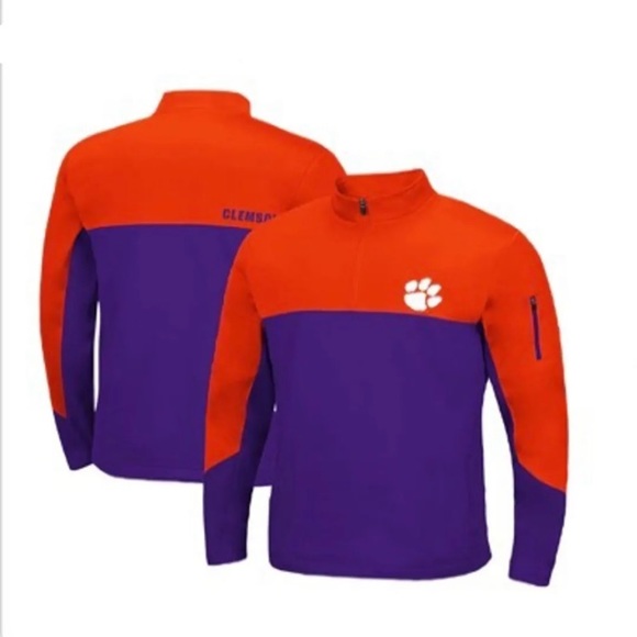 Colosseum Other - Clemson Tigers Colosseum Triple Dog Dare Quarter-Zip Jacket Men’s Size Large NWT
